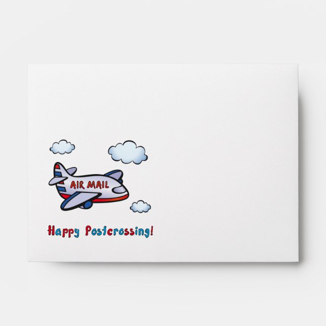 Envelope "Happy Postcrossing!" - Airmail (Front)