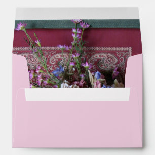 Envelope Personalised Pale Purple, Vintage Flowers