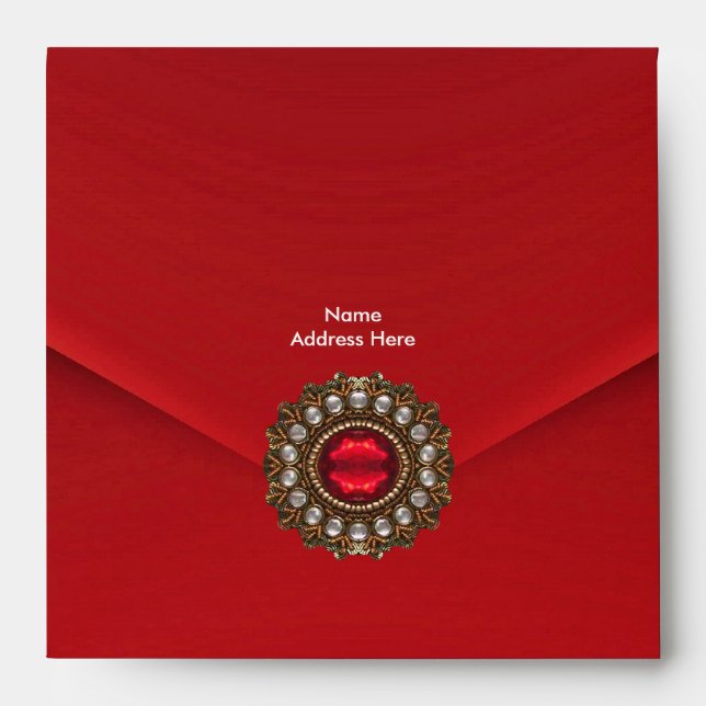 Envelope Red Velvet Jewel (Front)