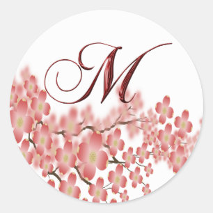 Envelope Seal Flowering Dogwood M Monogram Wedding