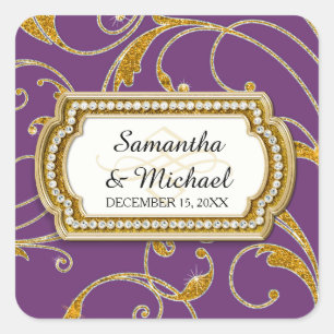 Envelope Seal Glam Old Hollywood Regency Black Tie