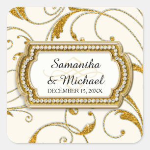 Envelope Seal Glam Old Hollywood Regency Black Tie