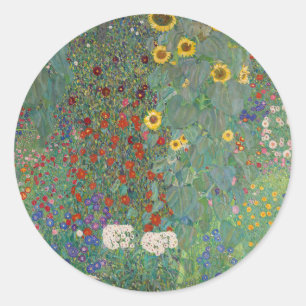 ENVELOPE SEAL : KLIMT : GARDEN WITH SUNFLOWERS