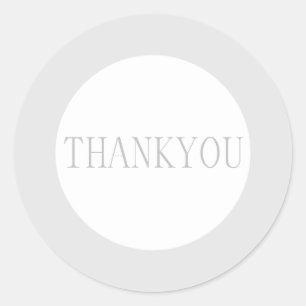 ENVELOPE SEAL: MINIMAL :  THANKYOU CLASSIC ROUND STICKER