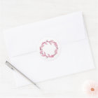 ENVELOPE SEAL STICKER : CHERRY BLOSSOM WREATH