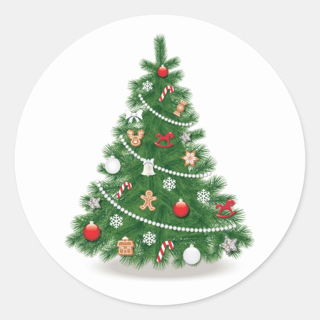 ENVELOPE SEAL STICKER : CHRISTMAS TREE (Front)