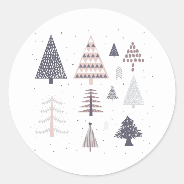 ENVELOPE SEAL STICKER : CHRISTMAS TREES (Front)