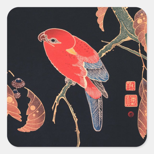 ENVELOPE SEAL STICKER : JAPANESE WOODBLOCK (Front)