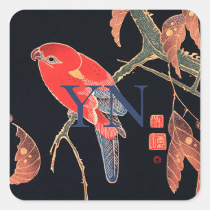 ENVELOPE SEAL STICKER : JAPANESE WOODBLOCK