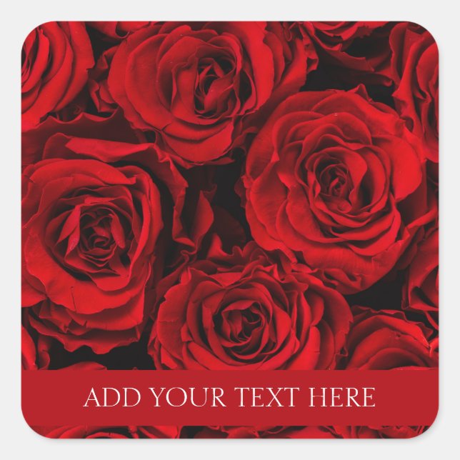 ENVELOPE SEAL STICKER : RED ROSES (Front)