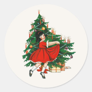 ENVELOPE SEAL STICKER : VINTAGE CHRISTMAS