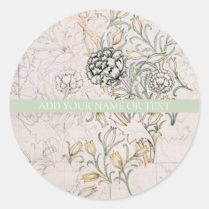 ENVELOPE SEAL STICKER : WILLIAM MORRIS : DRAWING