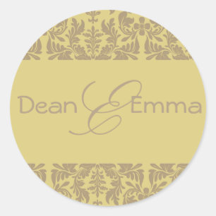 Envelope Sealers Gift with monogram Classic Round Sticker
