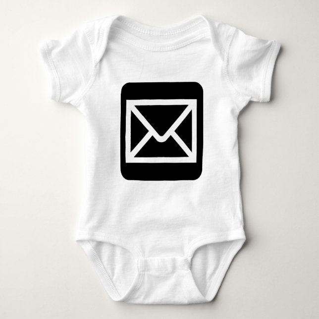 Envelope Sign - Black Baby Bodysuit (Front)