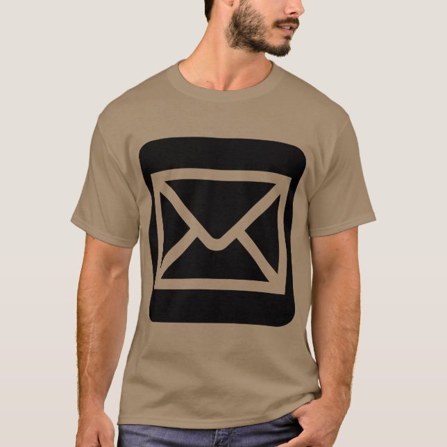 Envelope Sign - Black T-Shirt (Front)