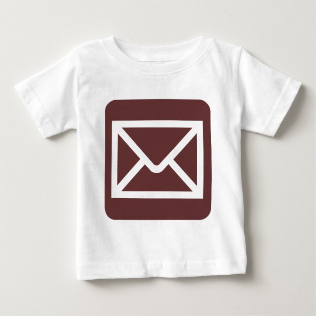 Envelope Sign - Dark Brown Baby T-Shirt (Front)