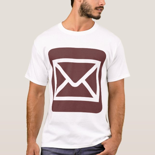 Envelope Sign - Dark Brown T-Shirt (Front)