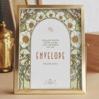 Envelope Sign Guests Vintage Art Nouveau by Mucha