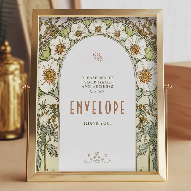 Envelope Sign Guests Vintage Art Nouveau by Mucha (Creator Uploaded)