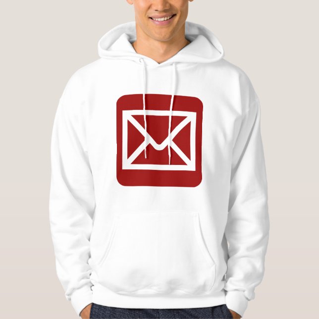 Envelope Sign - Ruby Red Hoodie (Front)
