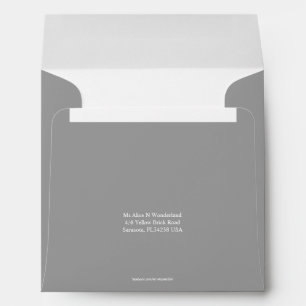 Envelope Square Dark Grey Return Address