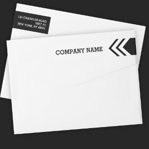 Envelope Sticker Faux Foil Return Address Label 
