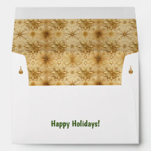 Envelope to Holiday Letter w Photo - Gold Floral