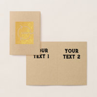 Envelope Type Premium Kraft Foil Card