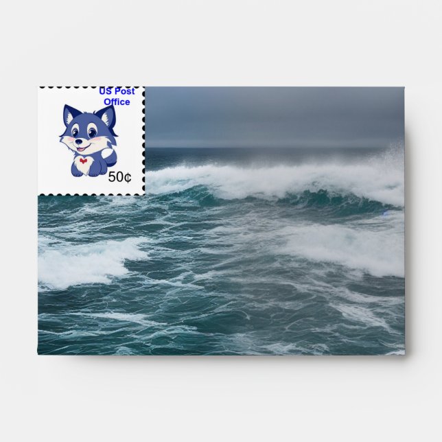 Envelope with a postage stamp (Front)