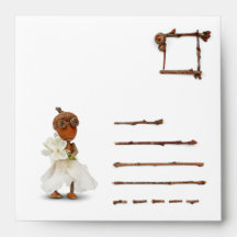Envelope with acorn elves
