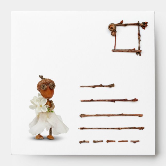 Envelope with acorn elves (Front)