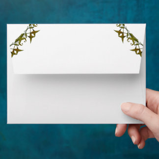 Envelope with Elegant Green Leaves