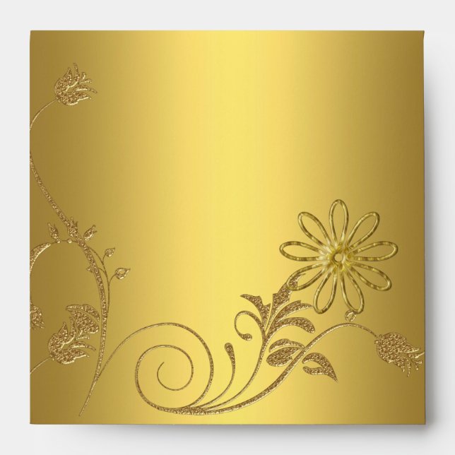 Envelope Yellow Bronze gold Look Image (Front)