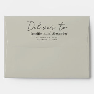 Envelopes Minimalist Modern Calligraphy Wedding.