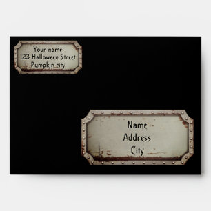Envelopes scary Halloween pumpkin blacl mysterious