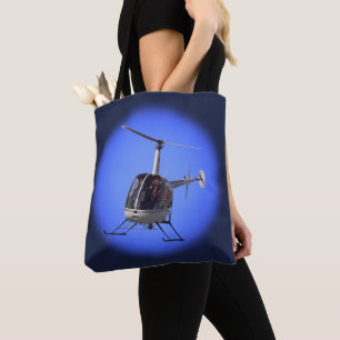 Enviro-Friendly Helicopter Gifts Tote Bags