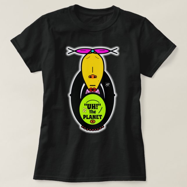 Environment Monkey Weird Funny Cartoon Mascot T-Shirt (Design Front)