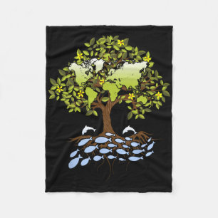 Environment Nature Earth Day Fleece Blanket