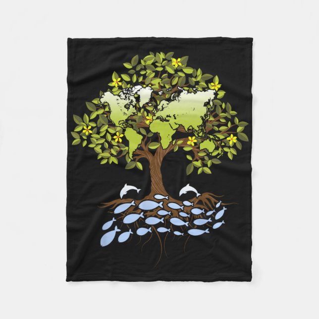 Environment Nature Earth Day  Fleece Blanket (Front)