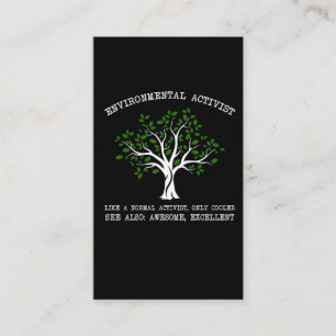 Environmental Activist Nature conservation Earth Business Card