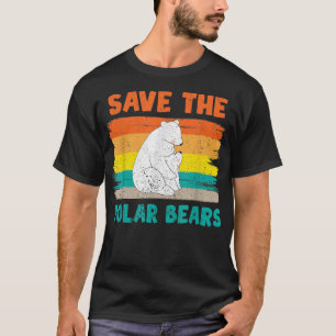 Environmental Awareness Arctic Animal Lover Retro  T-Shirt