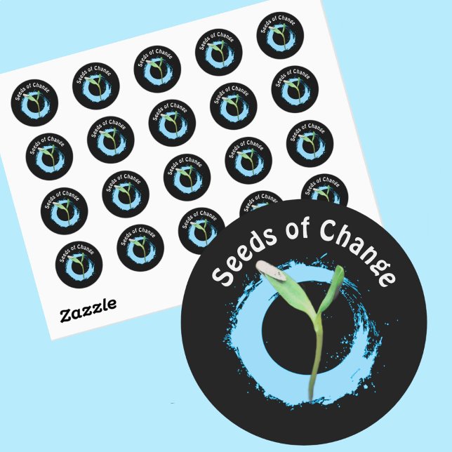 Environmental Awareness Seeds of Change Classic Round Sticker (Creator Uploaded)