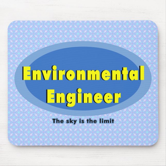 Environmental Engineer Blue Oval Mouse Pad (Front)