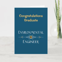 Environmental Engineer Decorative Graduation Card