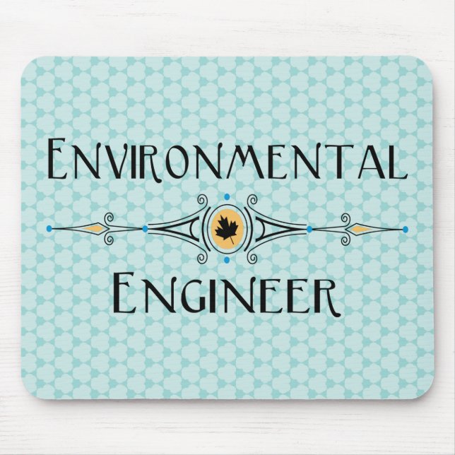 Environmental Engineer Decorative Line Mouse Pad (Front)