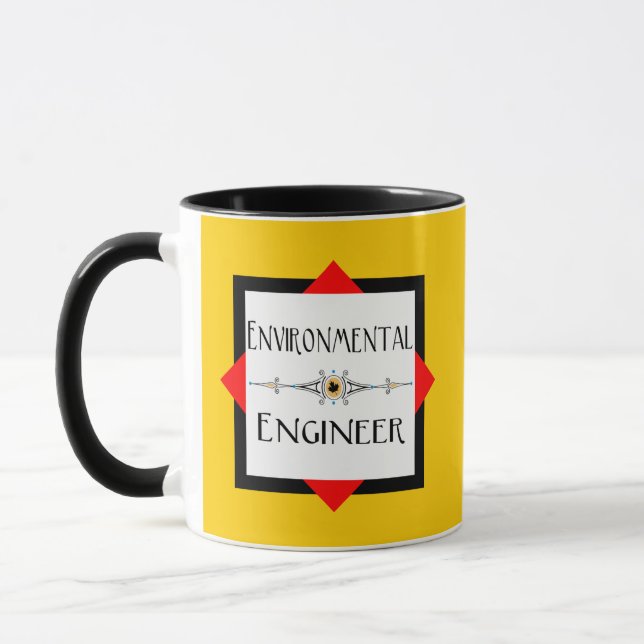 Environmental Engineer Decorative Line Mug (Left)