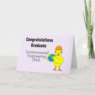 Environmental Engineering Chick Graduation Card