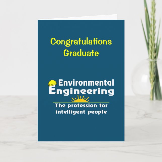 Environmental Engineering Genius Graduation Card (Front)