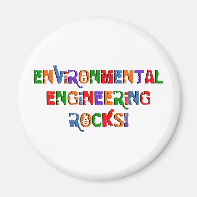 Environmental Engineering Rocks Text Magnet (Front)