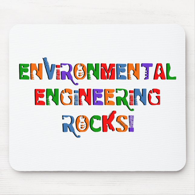 Environmental Engineering Rocks Text Mouse Pad (Front)